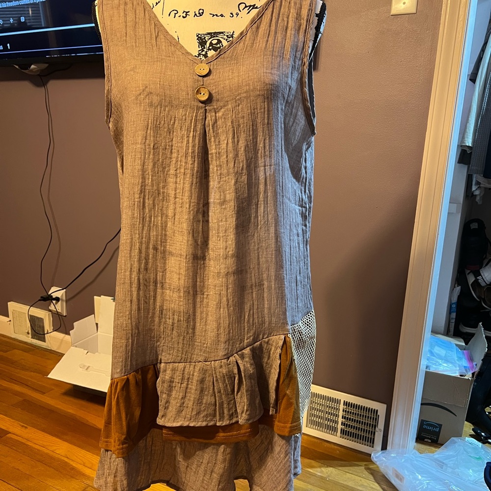 Cute tan summer dress